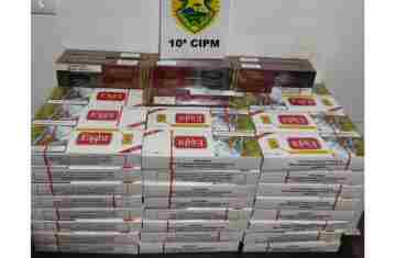 Laranjeiras – Cigarros contrabandeados são apreendidos em ônibus na rodoviária 